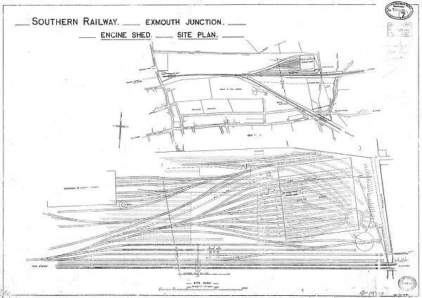 Southern Railway Exmouth Junction Engine Shed Site Plan [1923]