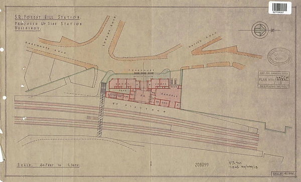SR Forest Hill Station Up side site plan [1945]