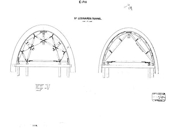 St Leonards Tunnel - Cross Sections [c1925]