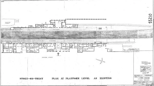 Stoke Station Improvements Plan at Platform Level as Existing [1964]