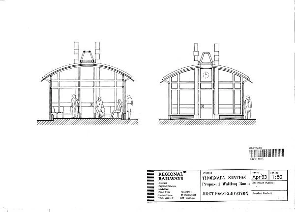 Thornaby Station Proposed Waiting Room [1993]