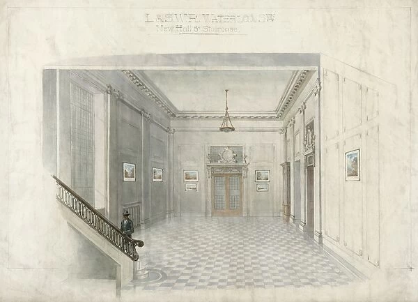 Waterloo. London & South Western Railway. New Hall & Staircases
