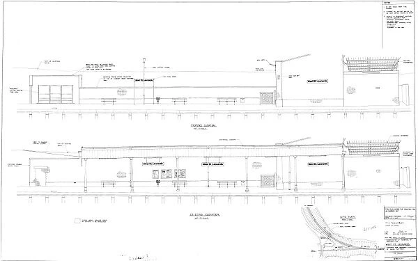 West St Leonards - Existing and Proposed Elevations of Down Platform [1986]
