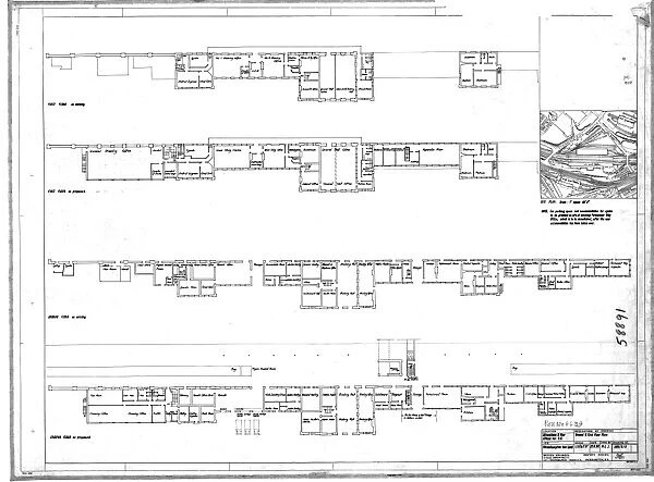 Wolverhampton Low Level Station, Alterations and New Offices for District Engineer, Ground and First Floor Plans [1958]