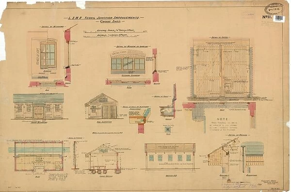 Yeovil Junction Improvements Goods Shed, Drawing No. 11 [1906]