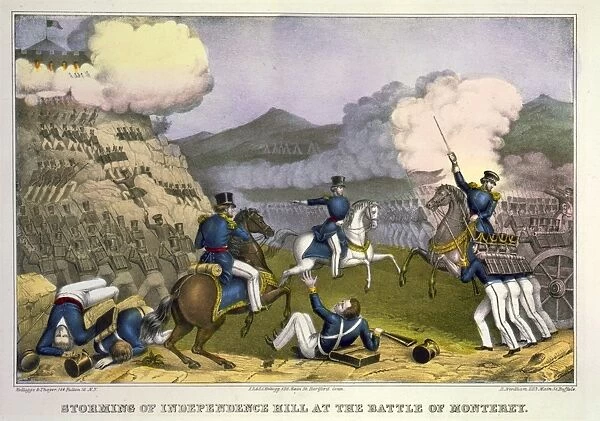 BATTLE OF MONTERREY, 1846. The storming of Independence Hill at the Battle of Monterrey