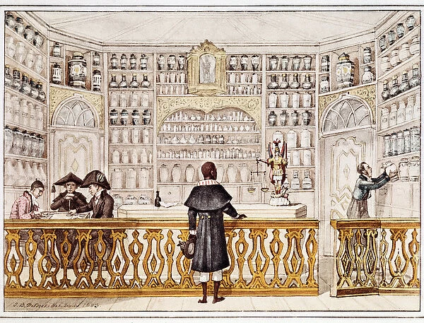 The apothecary (print, 1828)