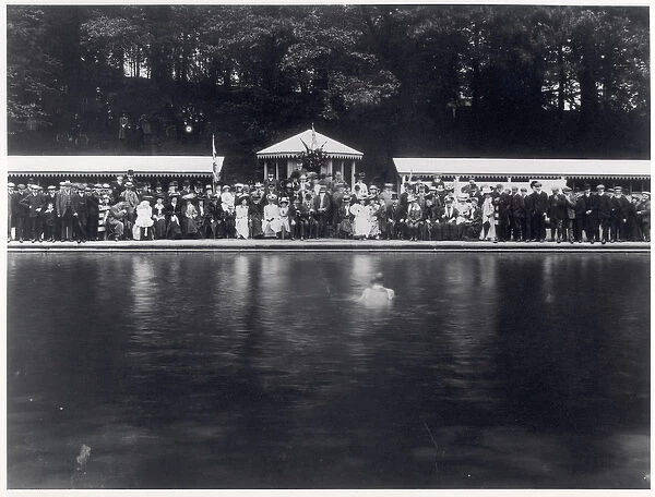 Official opening of the Roundhay Park Open Air Swimming Pool, Leeds