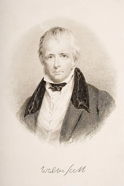 Sir Walter Scott (1771-1832) (engraving)