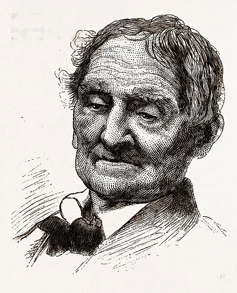 GEORGE BOSS, AGED 86, 1880, USA, America, 19th century engraving