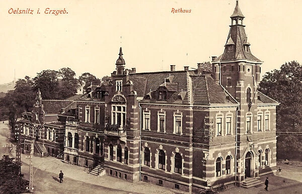 Rathaus Oelsnitz Erzgeb. 1913 Erzgebirgskreis