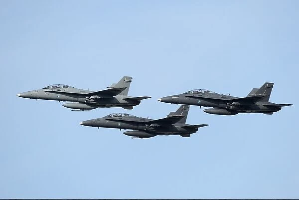 A group of F  /  A-18 Hornets of the Royal Malaysian Air Force