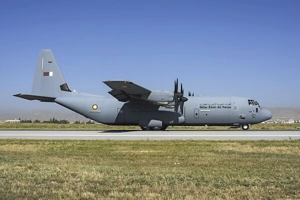 A Qatar Emiri Air Force C-130J-30 Hercules at Konya Air Base, Turkey