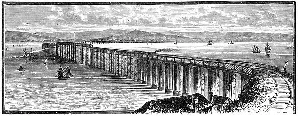 The first Tay Bridge from the south, Scotland, 1900