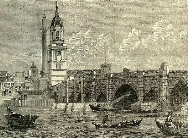 London Bridge, c1872. Creator: Unknown