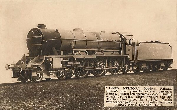 Lord Nelson, Southern Railway, c1930. Creator: Unknown