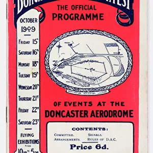 Cover design, Doncaster Aviation Contest Programme