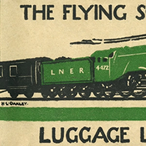 Flying Scotsman luggage label by H. L. Oakley
