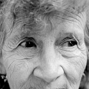 Elderly womans face