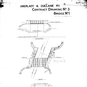 Aberlady and Gullane Railway - Contract Drawing No. 3 Bridge No. 1 [1900]