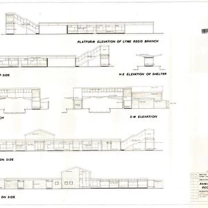 Axminster Station Reconstruction: Elevations [23 / 12 / 1959]