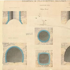 Bristol and Gloucester Railway, Wickwar Tunnel - Drawing No. 5 - Transverse Sections [1841]