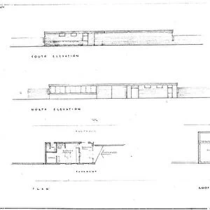 British Railways - Broad Green Station New Booking Office Plan and Elevation [1974]