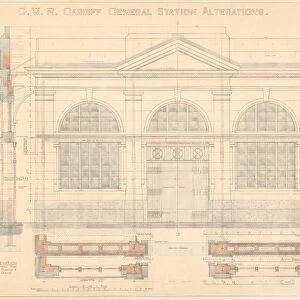 Cardiff Central Station. Great Western Railway. Cardiff Central Station Alterations Drawing No. 5. 2 May 1933