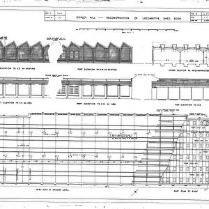Copley Hill Reconstruction Of Locomotive Shed Roof - Elevations [1947]