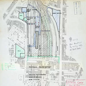 Euston Station. British Railways. Plan of Old Euston sent to Modernisation Officer. 1959
