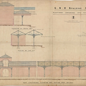 G. N. R Spalding Station - Platform Covering etc For Down Side [c1869]