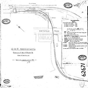 G. W. R Aberystwyth - Extension of the Vale of Rheidol Railway Track Layout [1925]