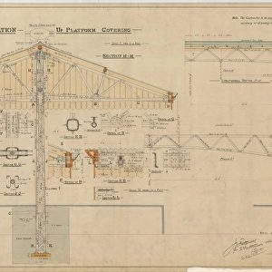 G. W. R Bath Station - Enlargement Up Platform Covering [1895]