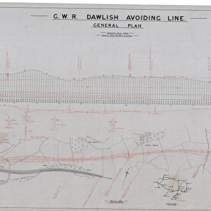 G. W. R Dawlish Avoiding Line General Plan - Contract No. 10 Drawing No. 1 Sheet 1 [1930s]