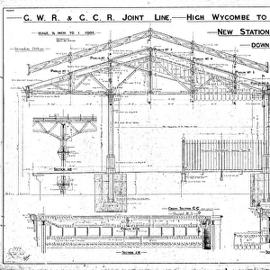 G. W. R & G. C. R Joint Line - New Station at High Wycombe Down Platform [1902]