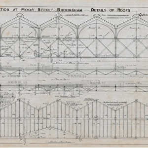G. W. R New Station at Moor Street Birmingham - Details of Roofs 2 [1910]
