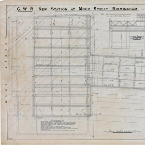G. W. R New Station at Moor Street Birmingham - Details of Roof [1910]