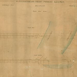 Gloucester and Dean Forest Railway. Dock Branch. Severn Draw Bridge. General Plan and Elevation