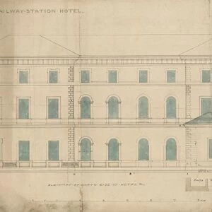 Hull Railway Station Hotel - Elevation of North Side of Hotel [1847]