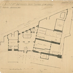 L. B. & S. C. R. Battersea Park Station (Low Level), Drawing No. 17. 176, Survey [Aug 1921]