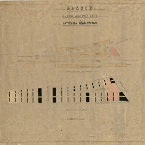 L. B. &. S. C. R. South London Line, Battersea Park Station, Drawing No. 1 - Plans [1866]