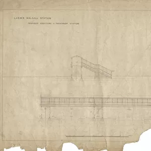 L& N. W. R Walsall Station Proposed Additions to Passenger Station [c1882]