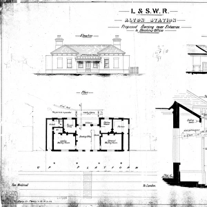L & S. W. R Alton Station - Proposed Awning over entrance to Booking Office [c1880]