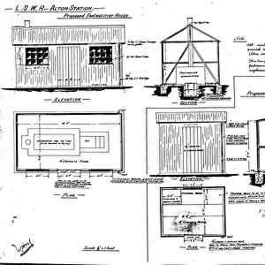 L. S. W. R Alton Station - Proposed Footwarmer House [c1905]