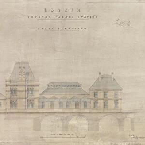 LB & SCR Crystal Palace Station Front Elevation [1875]