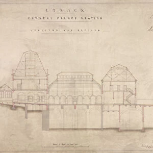 LB & SCR Crystal Palace Station Longitudinal Section [1875]