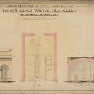LB&SCR London Bridge Station Enlargement - Shop Accommodation under Arches (not dated)