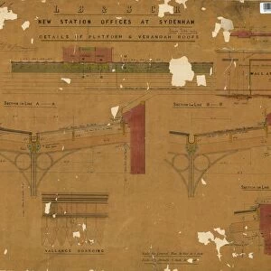 LB&SCR Mew Station Offics at Sydenham - Details of Plaform & Verandah Roofs [1875]