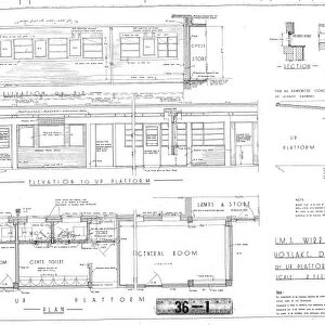 LMS Wirral Section- Rebuilding of Hoylake Station. Details of Up Platform Buildings [1937]