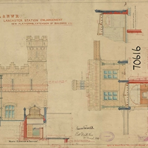 L&N. W. R Lancaster Station Enlargement - New Platforms Extension of Buildings etc [1899]